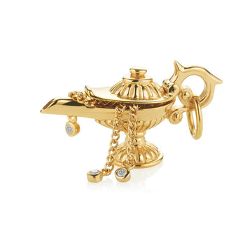 Magic Lamp with 3 Wishes Charm Dubai UAE Gold