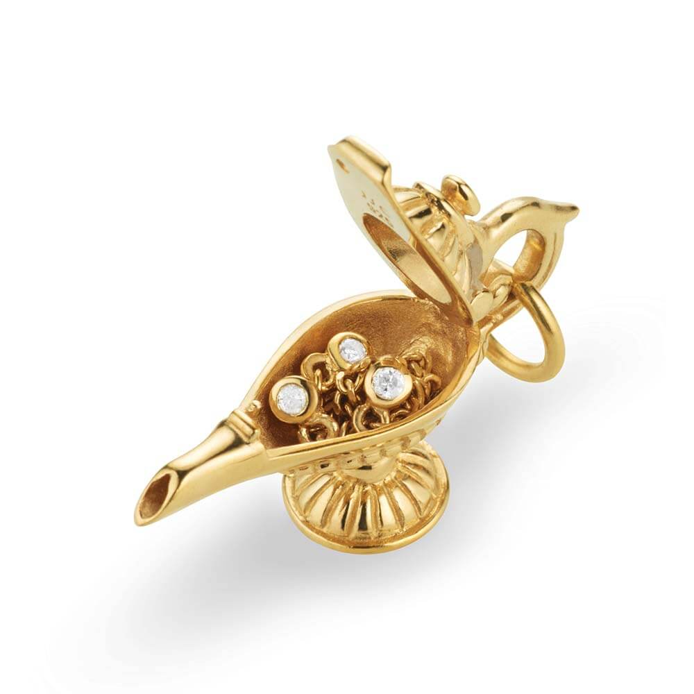 Gold Dubai Charm, Magic Lamp with 3 Wishes - JET SET CANDY  (1720172740666)