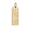 Accra Ghana Africa ACC Luggage Tag Charm Solid Gold