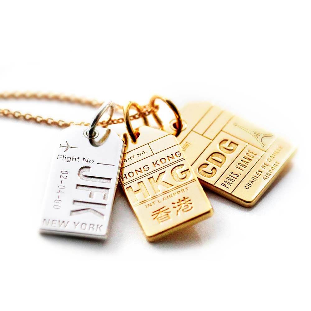 Silver New York Charm, JFK Luggage Tag - JET SET CANDY (1720189550650)