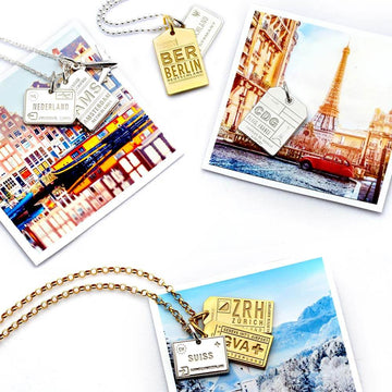 Solid Gold Berlin Charm, BER Luggage Tag