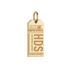 Hoedspruit South Africa HDS Luggage Tag Charm Gold