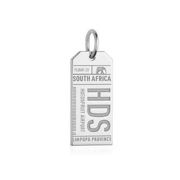 Silver South Africa Charm, HDS Hoedspruit Luggage Tag