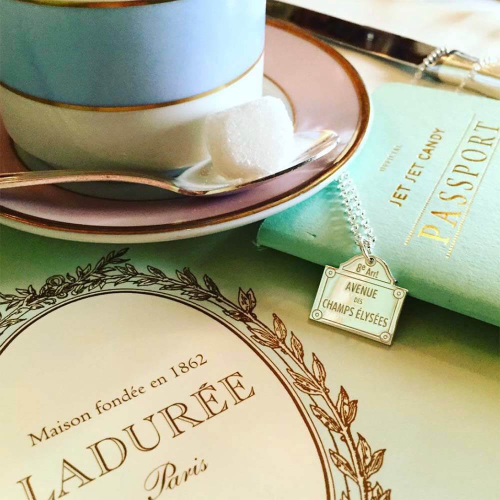 Silver Champs-Élysées Sign Charm - JET SET CANDY (2352671424570)