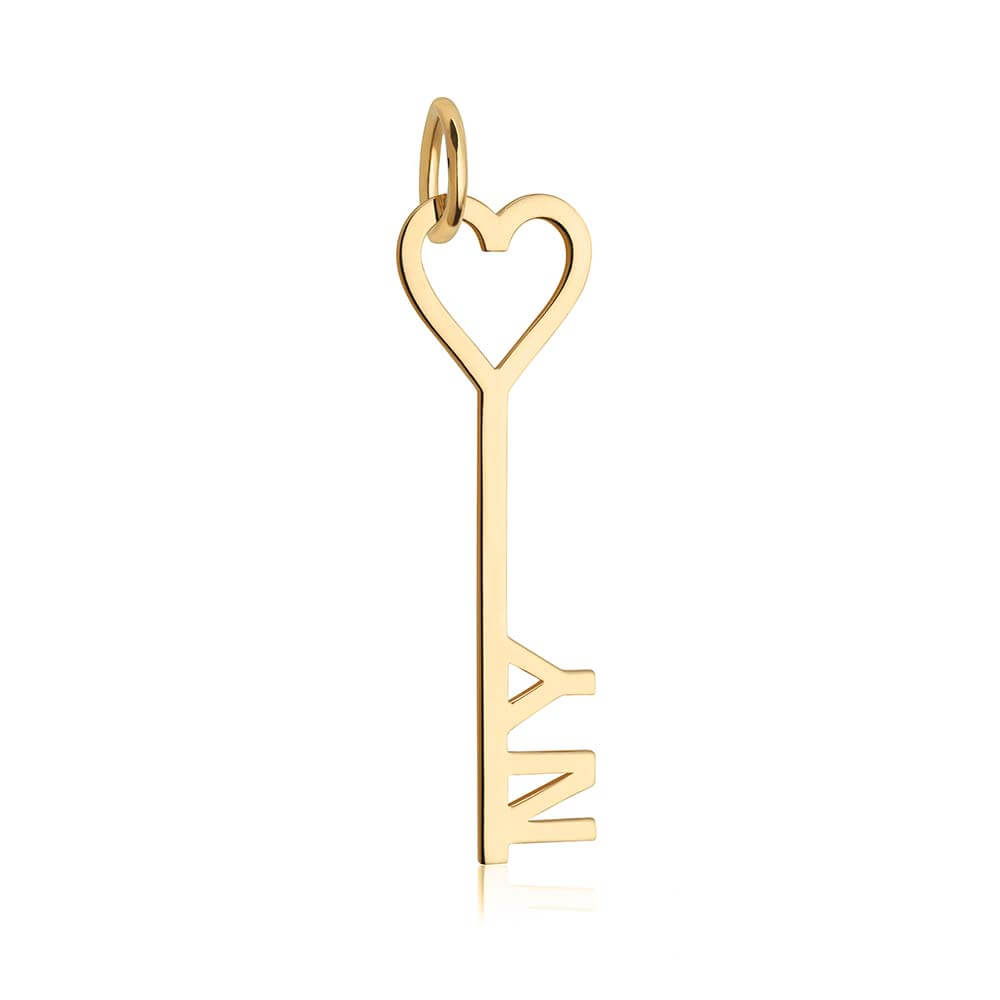 Gold Key Charm | I Heart New York | Gold Vermeil NYC Charm