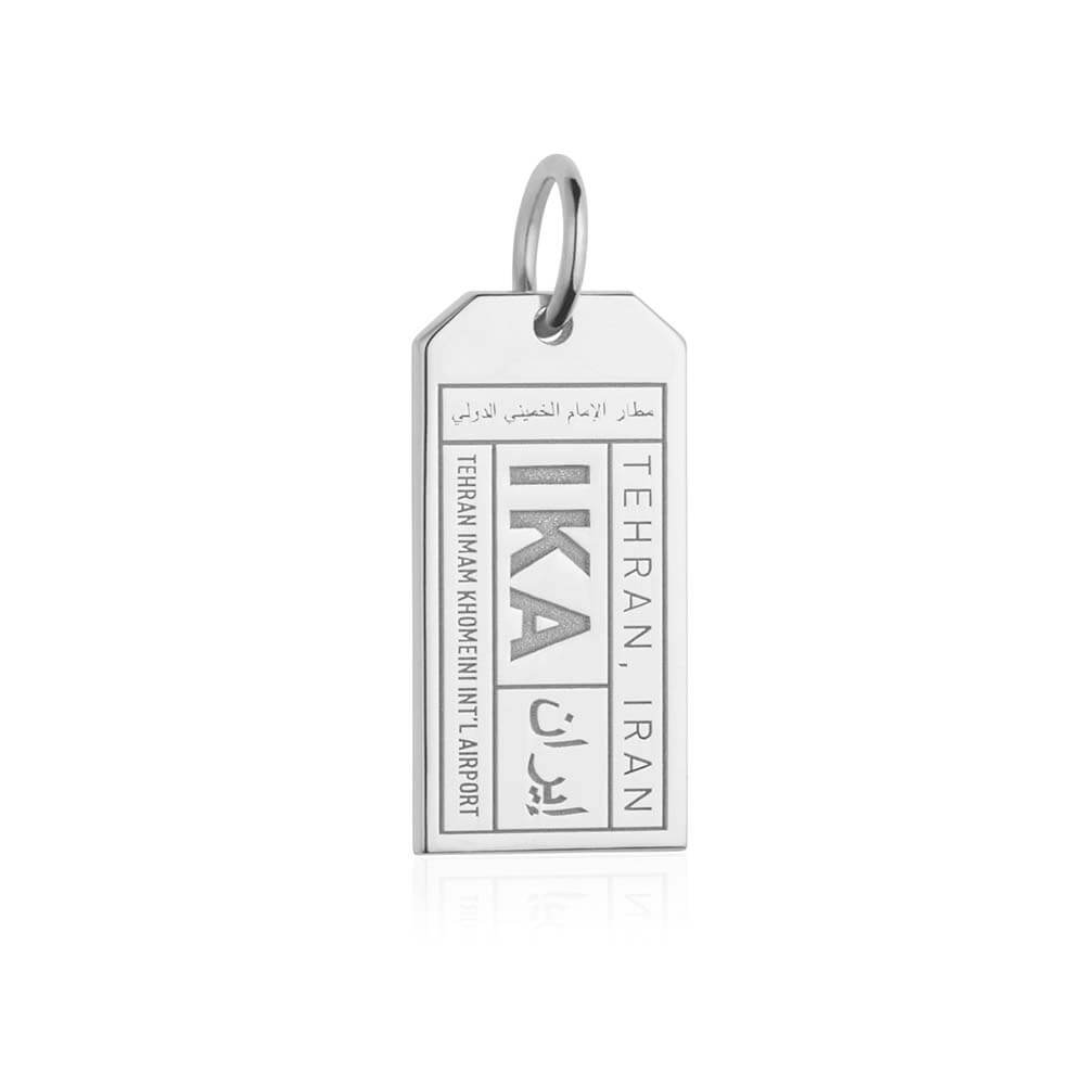 Silver Middle East Charm, IKA Iran Luggage Tag - JET SET CANDY  (1720184897594)