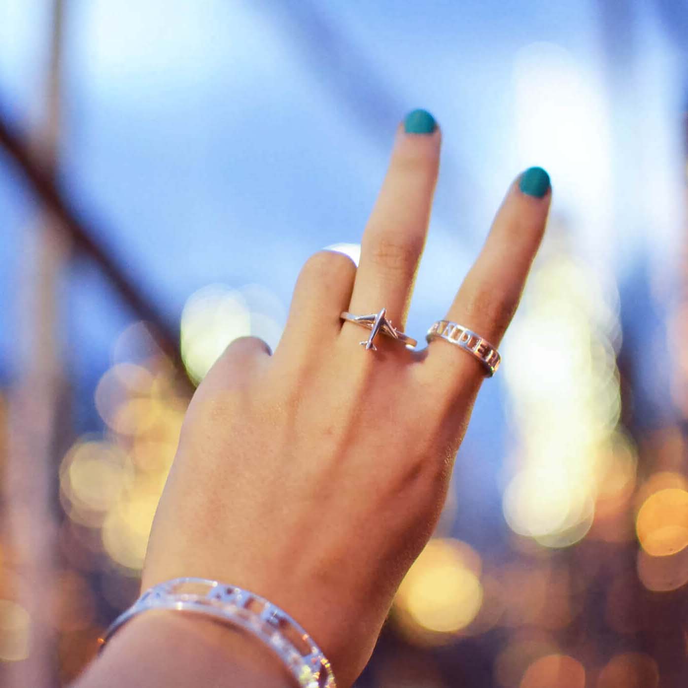 Silver Airplane Ring - JET SET CANDY  (1766917734458)