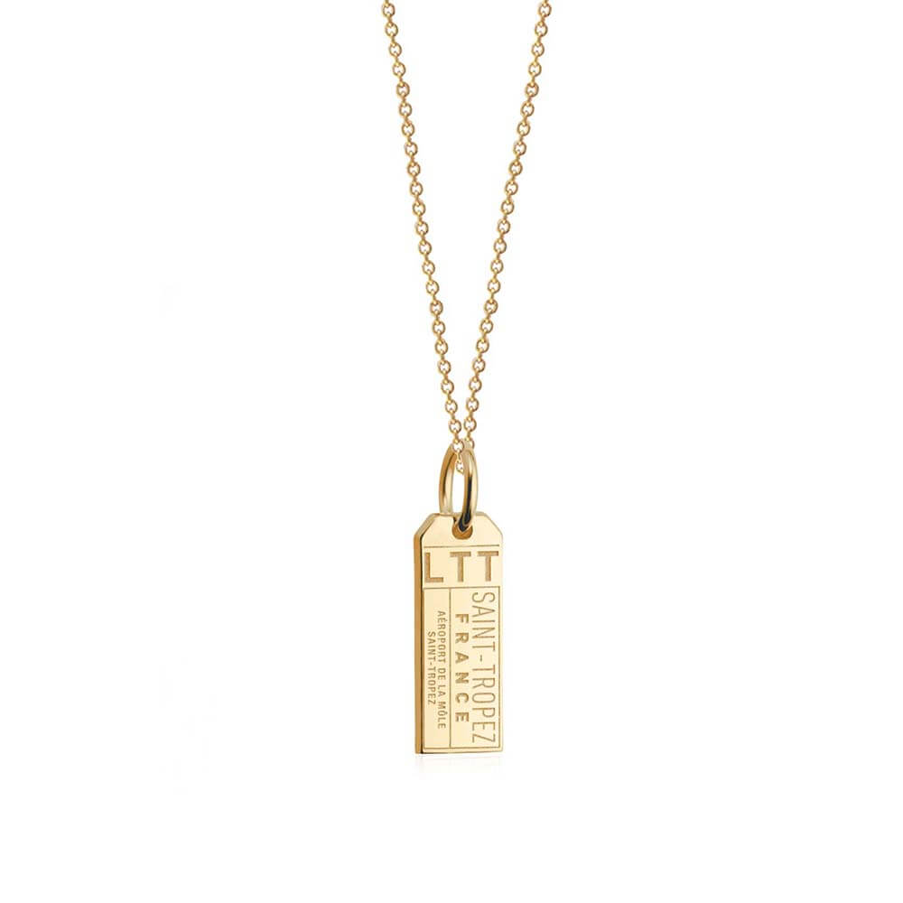 Solid Gold Mini Charm, LTT Saint Tropez Luggage Tag - JET SET CANDY  (1720180211770)