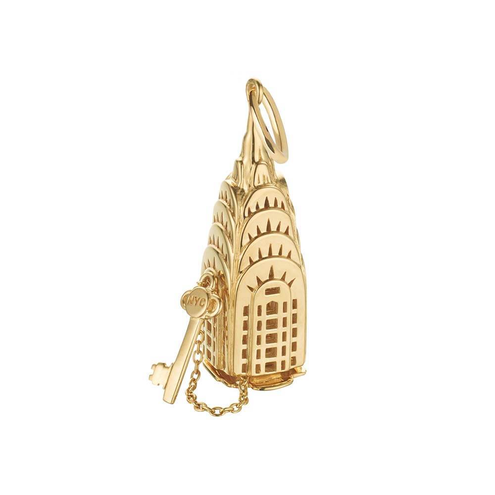 New York Gold Charm, Chrysler Building - JET SET CANDY  (1720174805050)
