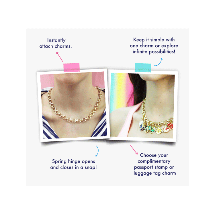 Sterling Silver Infinity Link Charm Necklace - JET SET CANDY (6103376593080)