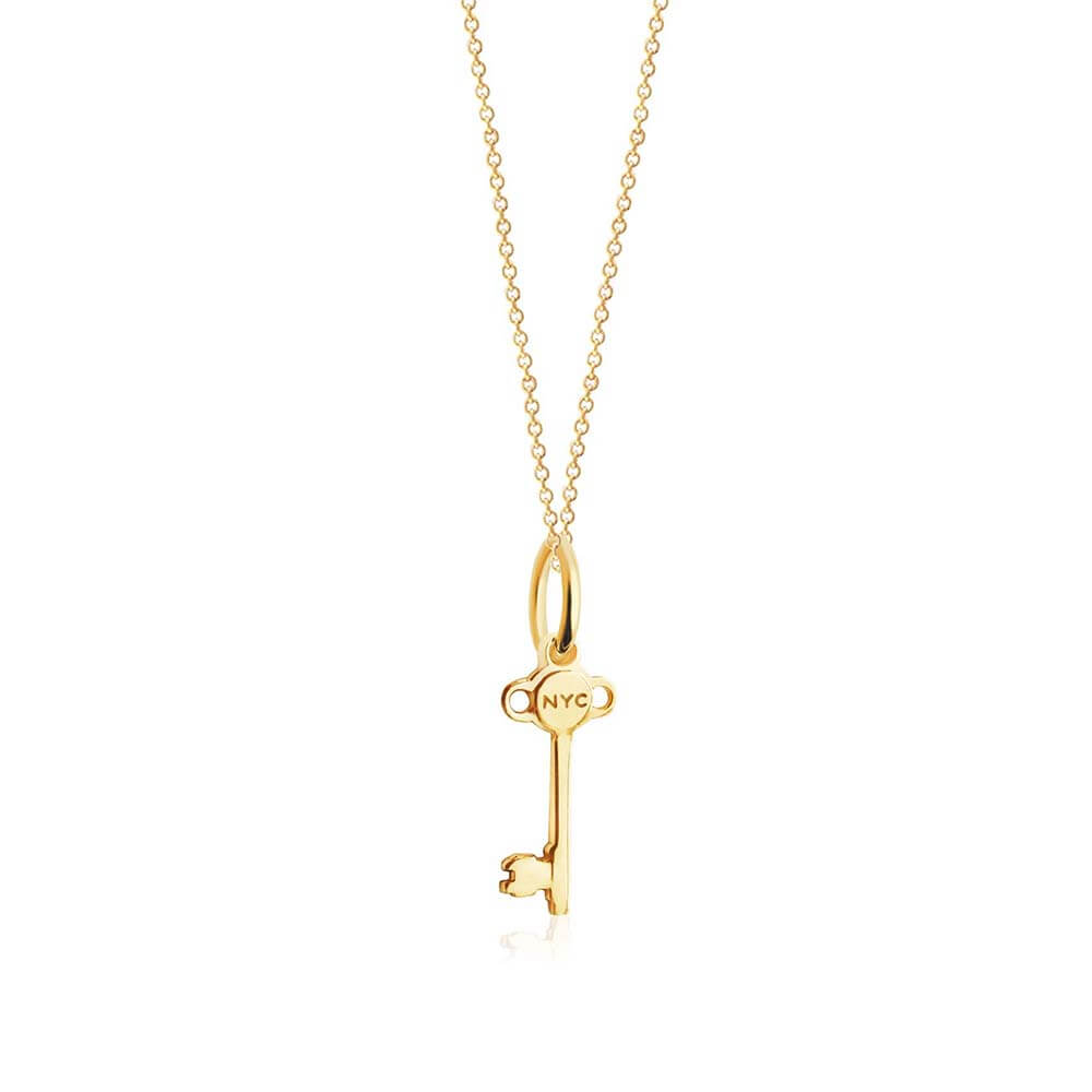 Solid Gold New York Mini Key Charm - JET SET CANDY  (1977369919546)