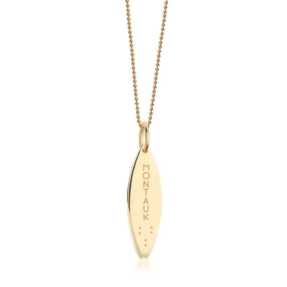 Gold Surfboard Charm, Montauk - JET SET CANDY  (1720173559866)