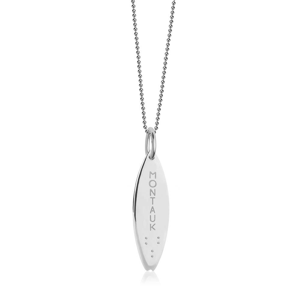 Silver Surfboard Charm, Montauk - JET SET CANDY  (1720173494330)