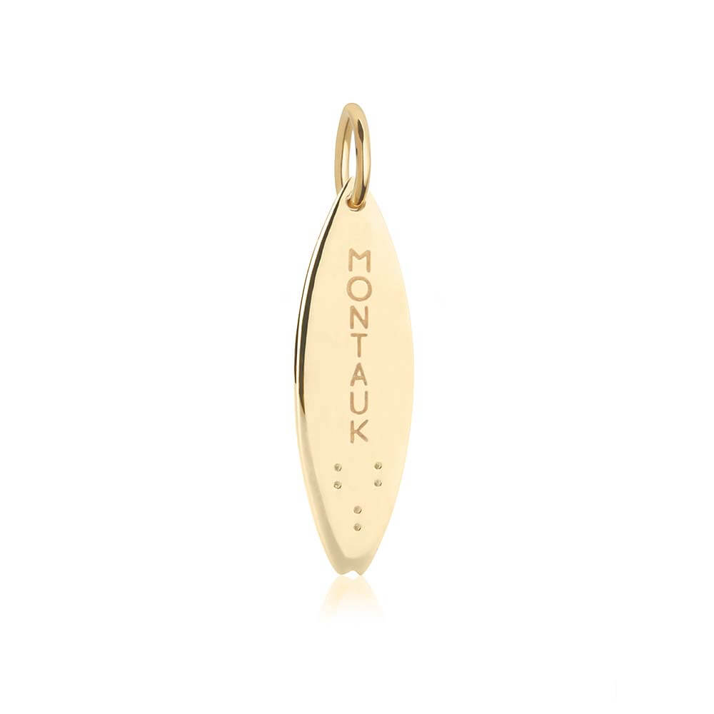 Gold Surfboard Charm, Montauk - JET SET CANDY  (1720173559866)