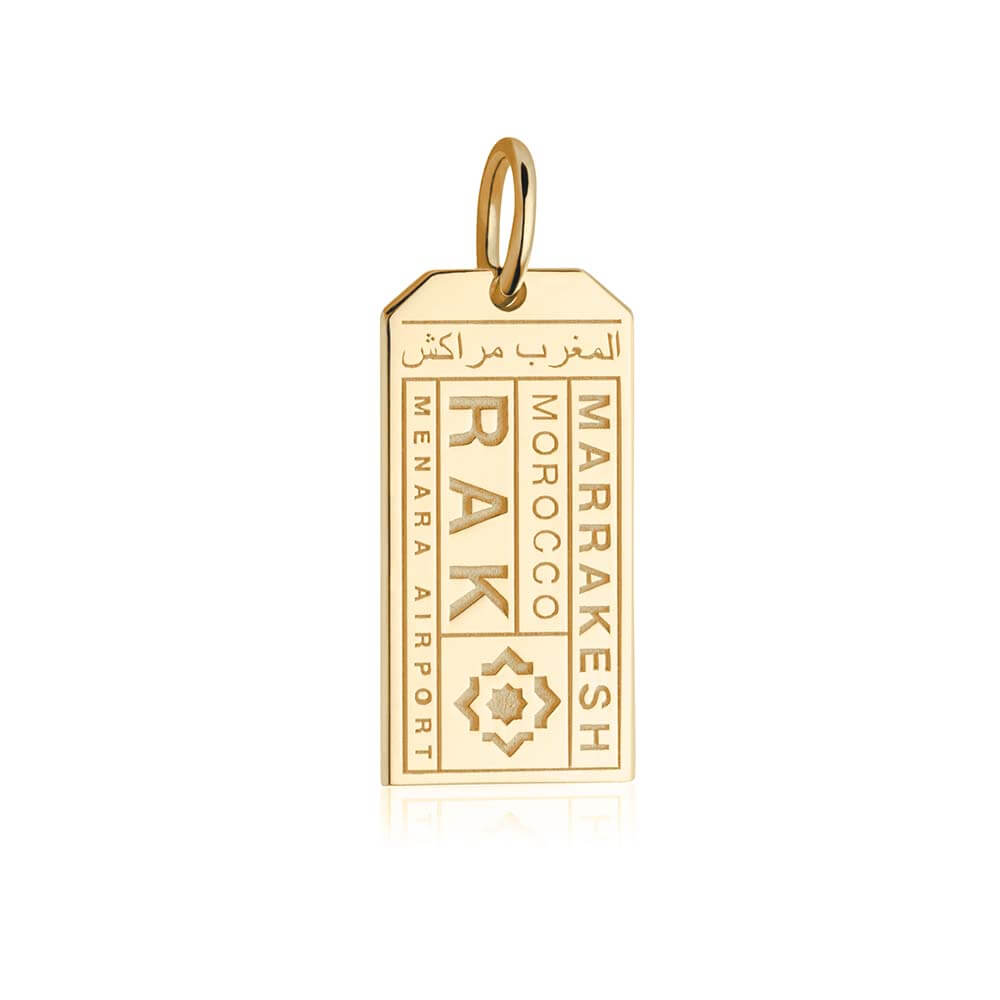 Gold Morocco Charm, RAK Marrakesh Luggage Tag - JET SET CANDY  (1720190992442)