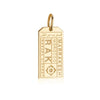 Morocco Marrakesh RAK Luggage Tag Charm Gold