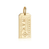 Morocco Marrakesh RAK Luggage Tag Charm Solid Gold