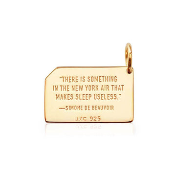 MetroCard Charm New York City Solid Gold