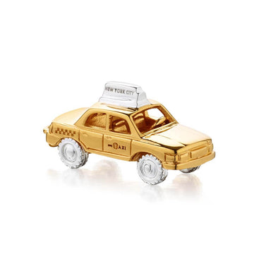New York Taxi Charm Gold