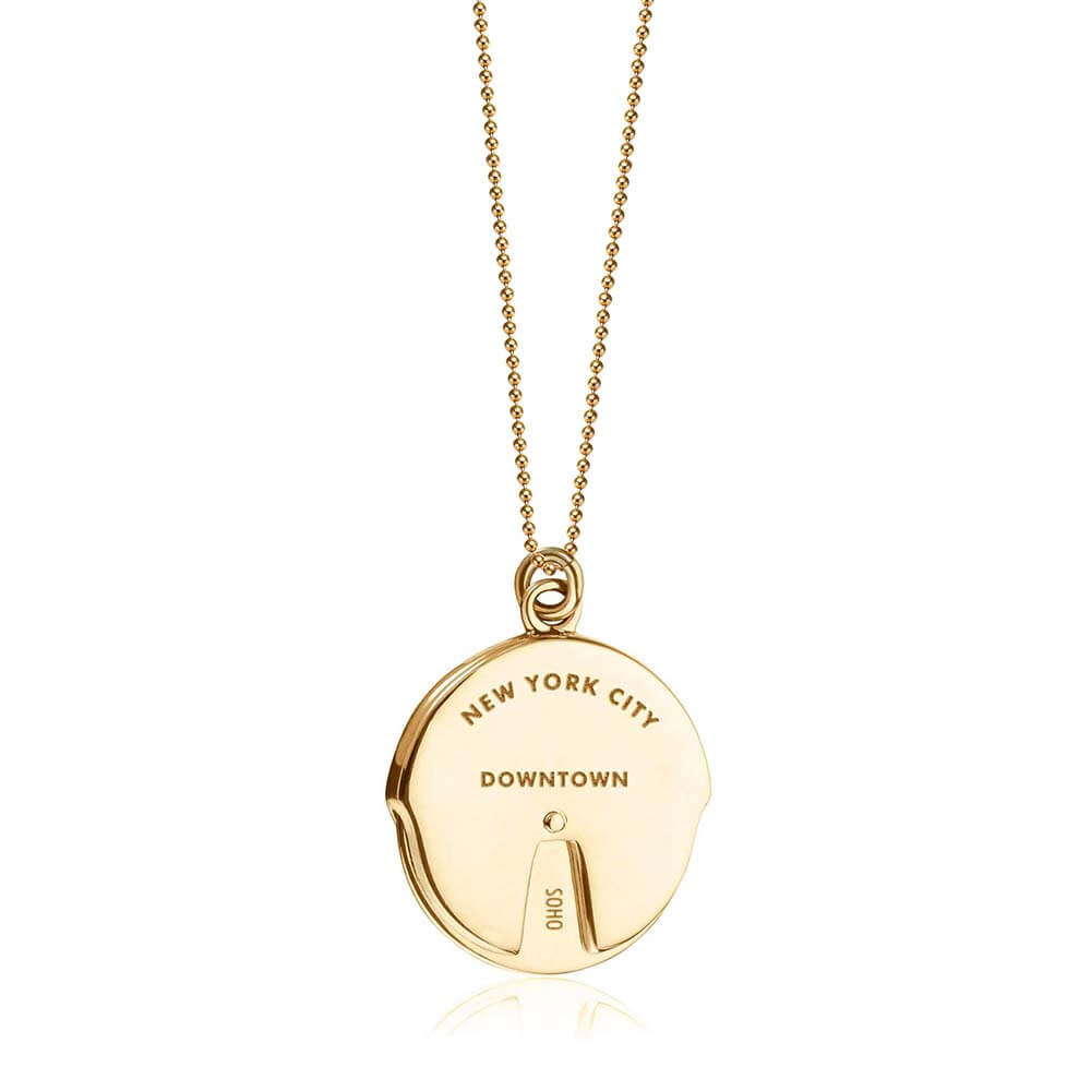 Uptown/Downtown Spinner Charm New York City Gold
