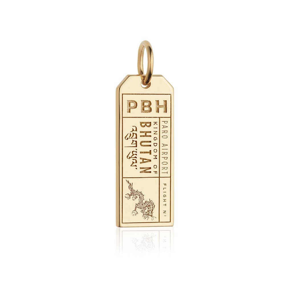 Gold Bhutan Charm, PBH Luggage Tag - JET SET CANDY  (1720188862522)