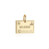 Belgium Passport Stamp Charm Solid Gold