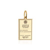 Bhutan Passport Stamp Charm Solid Gold