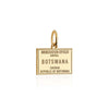 Botswana Passport Stamp Charm Solid Gold