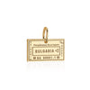 Bulgaria Passport Stamp Charm Solid Gold
