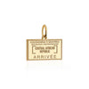 Central African Republic Passport Stamp Charm Solid Gold