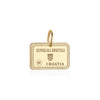 Croatia Passport Stamp Charm Solid Gold