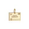 Denmark Passport Stamp Charm Solid Gold