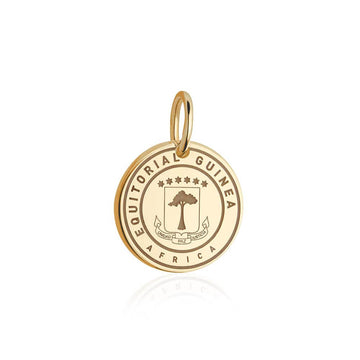 Equatorial Guinea Passport Stamp Charm Solid Gold