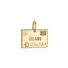 Iceland Passport Stamp Charm Solid Gold