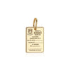 Kiribati Passport Stamp Charm Solid Gold