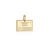 Laos Passport Stamp Charm Solid Gold