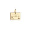 Lesotho Passport Stamp Charm Solid Gold