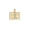 Lithuania Passport Stamp Charm Solid Gold