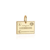 Luxembourg Passport Stamp Charm Solid Gold