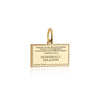 Marshall Islands Passport Stamp Charm Solid Gold
