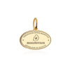 Mauritius Passport Stamp Charm Solid Gold
