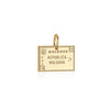 Moldova Passport Stamp Charm Solid Gold