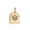 Monaco Passport Stamp Charm Solid Gold