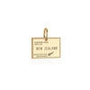 New Zealand Passport Stamp Charm Solid Gold