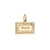 Peru Passport Stamp Charm Solid Gold