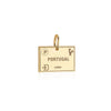 Portugal Passport Stamp Charm Solid Gold