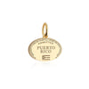 Puerto Rico Passport Stamp Charm Solid Gold