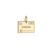 Romania Passport Stamp Charm Solid Gold