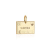 Slovenia Passport Stamp Charm Solid Gold