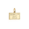 Sri Lanka Passport Stamp Charm Solid Gold